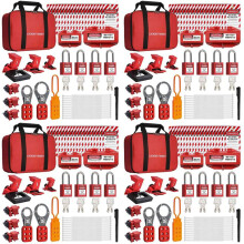 Kit de Bloqueio e Etiquetagem, Kit de Bloqueio e Etiquetagem Elétrico, 16 Cadeados LotoSafety com Chaves Diferentes, Fechos, Bloqueio de Plugue,