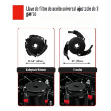 2-Piece Oil Filter Wrench Set, Oil Change Tools Kit for Car 12" Adjustable Oil Filter Pliers (Fits 2-3/8" to 4")