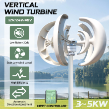 Éolienne verticale 3000W, avec contrôleur MPPT, 24V, pour usage domestique et agricole