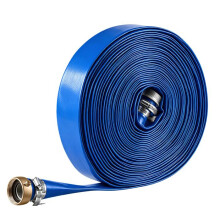 Tubo Piatto 38,1 mm 30,48 m in PVC Blu-Duoku-per Scarico Acqua, Svuotamento Piscina e Irrigazione Agricola, Raccordi a Incastro