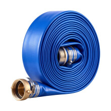 Tubo Piatto 50,8 mm 15,24 m in PVC Blu-Duoku-per Drenaggio Piscina, Irrigazione Agricola, Compatibile con Pompa Acqua, Filtro a Sabbia