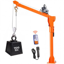 Grue de Levage Électrique-Duoku-pour Pick-up et Camionnette 499 kg, Équipement de Chargement avec Treuil Électrique 12 V, Pliable