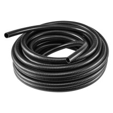 Tuyau d'Aspiration 25 mm 25 m en PVC Renforcé Noir-Duoku-pour Pompes de Piscine, Submersibles et Eaux Usées, Pression Max. 5 bar