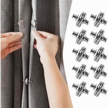 Conjunto de 10 pares de prendedores magnéticos para cortinas, ideais para casa, quarto e sala de estar.