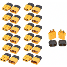 Verbesserte Stecker und Buchsen mit Abdeckungen und Hülsen für LiPo-Akkus in RC-Flugzeugen und -Autos, 24er-Packung