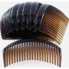12 stuks 8 cm lange bruine plastic haarspeldjes met kammetjes, grote tanden, geschikt voor het stylen van haar en haar bij vrouwen en meisje