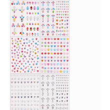 vellen zelfklevende strass-steentjes, 682 stuks glitterende gezichtjes voor knutselprojecten, fotolijstjes en kaarten voor kinderen