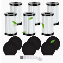 Set van 6 vervangende stofzuigerfilters, HEPA- en sponsfilterset voor draadloze handstofzuigers.