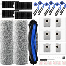 26-delige accessoire set voor robotstofzuigers met hoofdborstel, dweilrollen, stofzakken, zijborstels, filters en geurstenen.