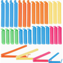 Verpakking van 32 plastic voedselzakclips, herbruikbare sluitclips van 7/9/11/16 cm, diverse kleuren, voor in de keuken.