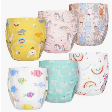 Set van 6 zindelijkheidstrainingbroekjes voor peuters, 100% katoen, wasbaar en herbruikbaar ondergoed voor jongens en meisjes.