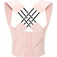 Corrector de postura ajustable para mujeres y hombres, soporte transpirable para la espalda y los hombros, rosa, talla L