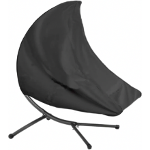 Hangstoelhoes, 600D waterdichte tuinmeubelbeschermer met gespbanden, zwart, 200 x 120 x 200 cm