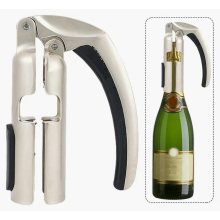 Champagneflesopener en kurkentrekker voor mousserende wijn, professionele zilverkleurige kurkentrekker voor bar en keuken