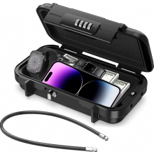 Portable Combination Safe Box, Waterproof Security Lock Box for Beach, Travel, Camping and Outdoor Use