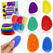 Sensory Stones Fidget Toys, 18 Piece Tactile Stress Relief Set for Anxiety, ADHD and Autism