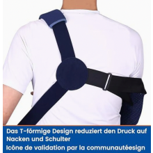 Supporto per braccio e spalla con cintura in vita per uomo e donna, sinistra, taglia L, 102-130 cm, per recupero post-operatorio.