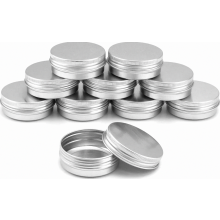 30 Pack Aluminium Cosmetic Jars with Lids, 30ml Round Empty Containers for Cream, Lotion and Jewellery