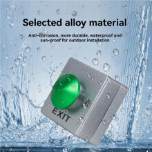2X Door Opener Release Button Aluminum Alloy Waterproof Button for Door Access Control System Entry Open B