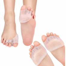 Zehenspreizer aus Silikon zur Korrektur von Hallux valgus, weiche, rutschfeste Gelspreizer für 3 und 5 Zehen, transparent