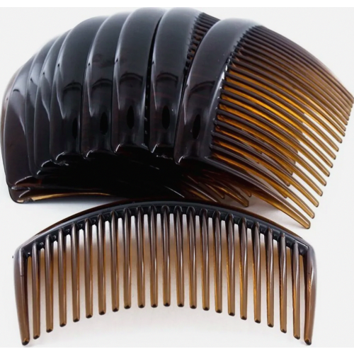 Conjunto de 12 Presilhas de Cabelo em Plástico Marrom de 8,1 cm (3,2 polegadas), Grampos de Cabelo com Dentes Grandes para Mulheres e Menina