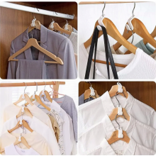 70 Pack Clothes Hanger Connector Hooks, Space Saving Wardrobe Cascade Hooks, Black and White