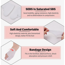 2 Pack Silicone Gel Toe Caps for Big Toes, Bunion Pain Relief, Blister, Corn and Callus Protection, White