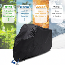 XXL Waterproof Motorcycle Cover, Foldable Outdoor Storage Garage for Motorbikes, Sport Bikes and Scooters