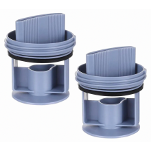 Set van 2 pluizenfilters voor wasmachines, filterinzetstuk voor afvoerpomp, vervangend zeefje voor wasmachine