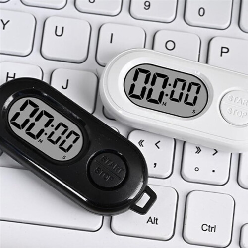 8pcs Keychain Stop Watch with LCD Screen Digital Countdown Timer  Portable Electronic Pocket Watch 2