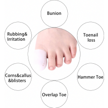 10 Pack Silicone Gel Toe Caps for Big Toes, Breathable Toe Protectors for Blisters, Corns and Ingrown Nails