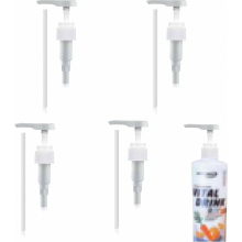 4er-Packung 1-Liter-Sirupspenderpumpen, wiederverwendbare Pumpenaufsätze mit 28 x 410 Gewinde, 30 mm Düse