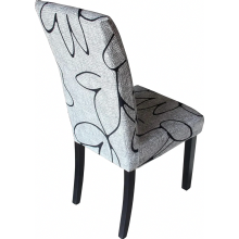 Set of 4 High Back Cantilever Dining Chair Covers, Stretch Spandex Slipcovers, Washable Lotus Grey