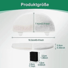 Verpakking van 20 vervangingsfilters voor een kattenwaterfontein van 2 liter: 10 actieve koolstoffilters en 10 schuimfilters met hars.