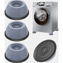 Paquete de 4 almohadillas antivibración universales para patas de lavadoras y secadoras, amortiguadores de goma antideslizantes.