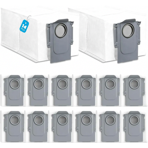 14 Pack Dust Bags for Robot Vacuum Cleaner Auto Empty Station, Replacement Disposable Dust Bag