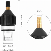 SUP-ventieladapter voor compressor en elektrische pomp, compatibel met paddleboards, kajaks en opblaasboten.