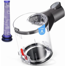 Set van 2 stofreservoirs voor V6 DC58 DC59 DC62 DC74 stofzuigers, inclusief filterhouders.