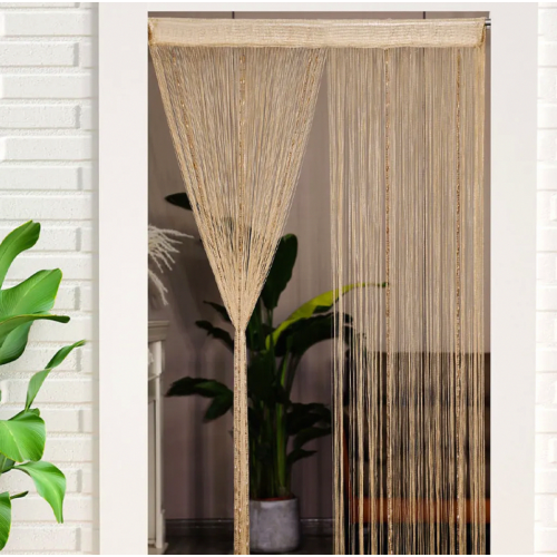 Beaded Door Curtain String Curtain for Insect Protection, Room Divider Panel with Decorative Beads