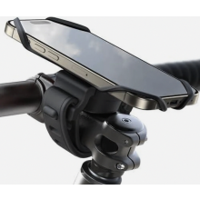 Telefoonhouder voor fiets en motor, 360 graden draaibaar stuur met siliconen schokdemping.