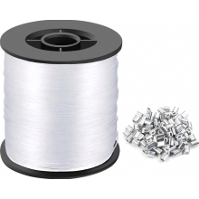 0.8 mm Transparent Nylon Cord, 200 m Tear-Resistant Clear String for Crafts, Jewellery and DIY Projects