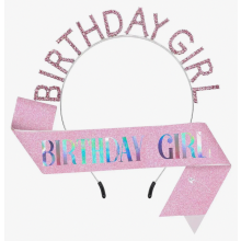 Couronne et écharpe d'anniversaire pour filles, diadème de princesse et cadeau de décoration de fête pour femmes et enfants