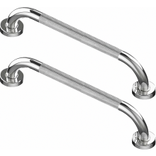 Set van 2 roestvrijstalen handgrepen van 60 cm voor ouderen, verchroomde, aan de muur te bevestigen veiligheidshandgrepen voor badkamer en d