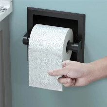 Suporte de Papel Higiênico de Metal Preto, Suporte de Parede Embutido para Papel Higiênico, Suporte de Parede para Banheiro