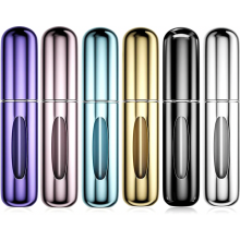 Paquete de 6 atomizadores de perfume recargables de 5 ml, mini botellas de spray portátiles con ventana de visualización para viajes.