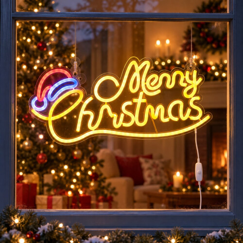 Assorted Merry Christmas USB LED Neon Sign 2