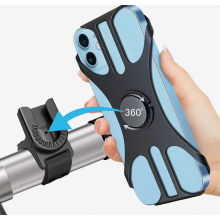 Universelle Handyhalterung für Fahrrad und Motorrad, abnehmbare, um 360 Grad verstellbare Halterung für Smartphones von 4,0 bis 7,0 Zoll