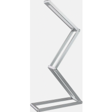 LED Desk Lamp, Dimmable and Foldable Rechargeable Aluminium Table Light with Daylight Mode, Silver