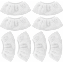 Lot de 8 housses de protection lavables en microfibre pour nettoyeur vapeur à main, compatibles avec les modèles SC 2, SC 3, SC 4 et SC 5.