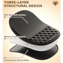 Ergonomisches Gel-Mauspad mit Handgelenkauflage, Memory-Schaum-Unterstützung, Massagestruktur, rutschfester Unterseite, Schwarz